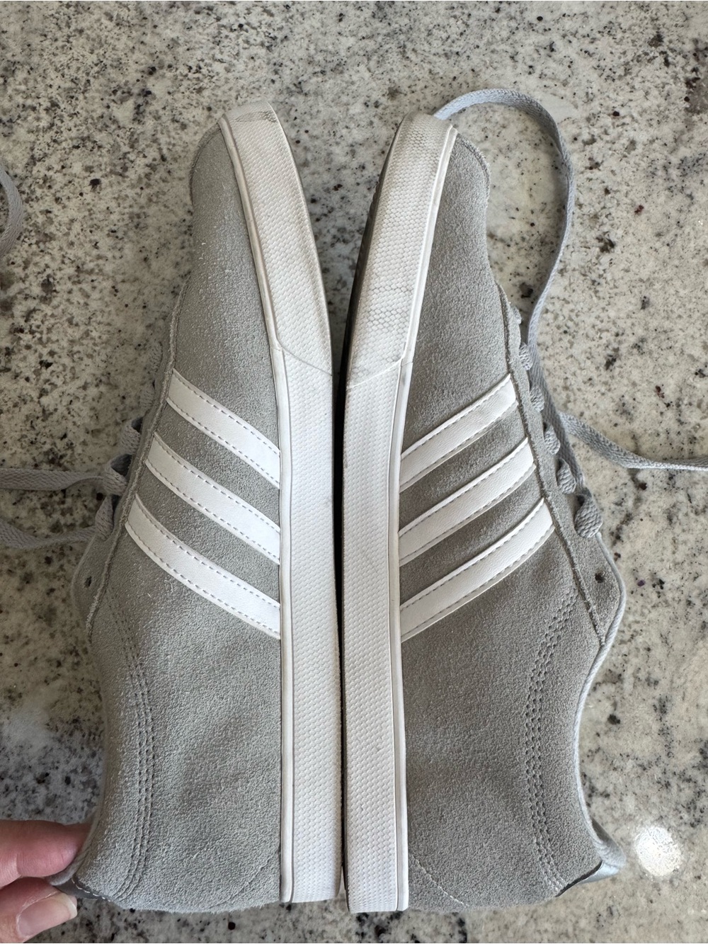 Women’s Adidas Neo Gray Suede White Size 9 with Comfort Footbed - Picture 5 of 5